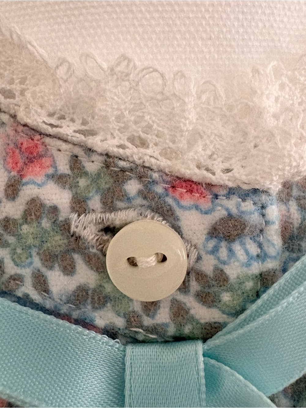 Vintage NWT Floral Nightgown in Light Blue and Pink - Picture 16 of 16